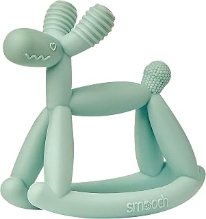 Rocking Teething Toys for Babies 0-6 Months, 12, 18 - Easy to Hold Silicone Baby Teether, Soft Infant Teething Toys Provides Baby Teething Relief & Soothes Sore Gums (Mint)