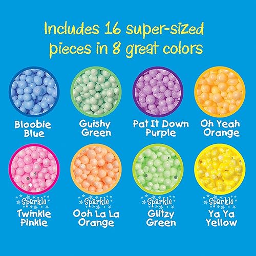 Miniatura 3 de Educational Insights Playfoam Class Pack, no tóxico, nunca se seca, 16 ladrillos gigantes en 8 colores, a partir de 3 años