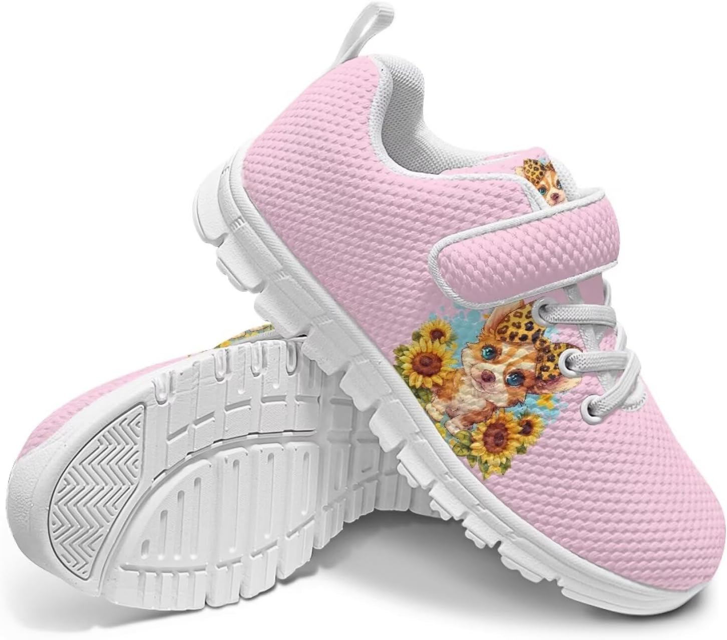 Doojoayie Little Girl Tennis Shoes School Sneakers for Girls Hook and Loop Footwear