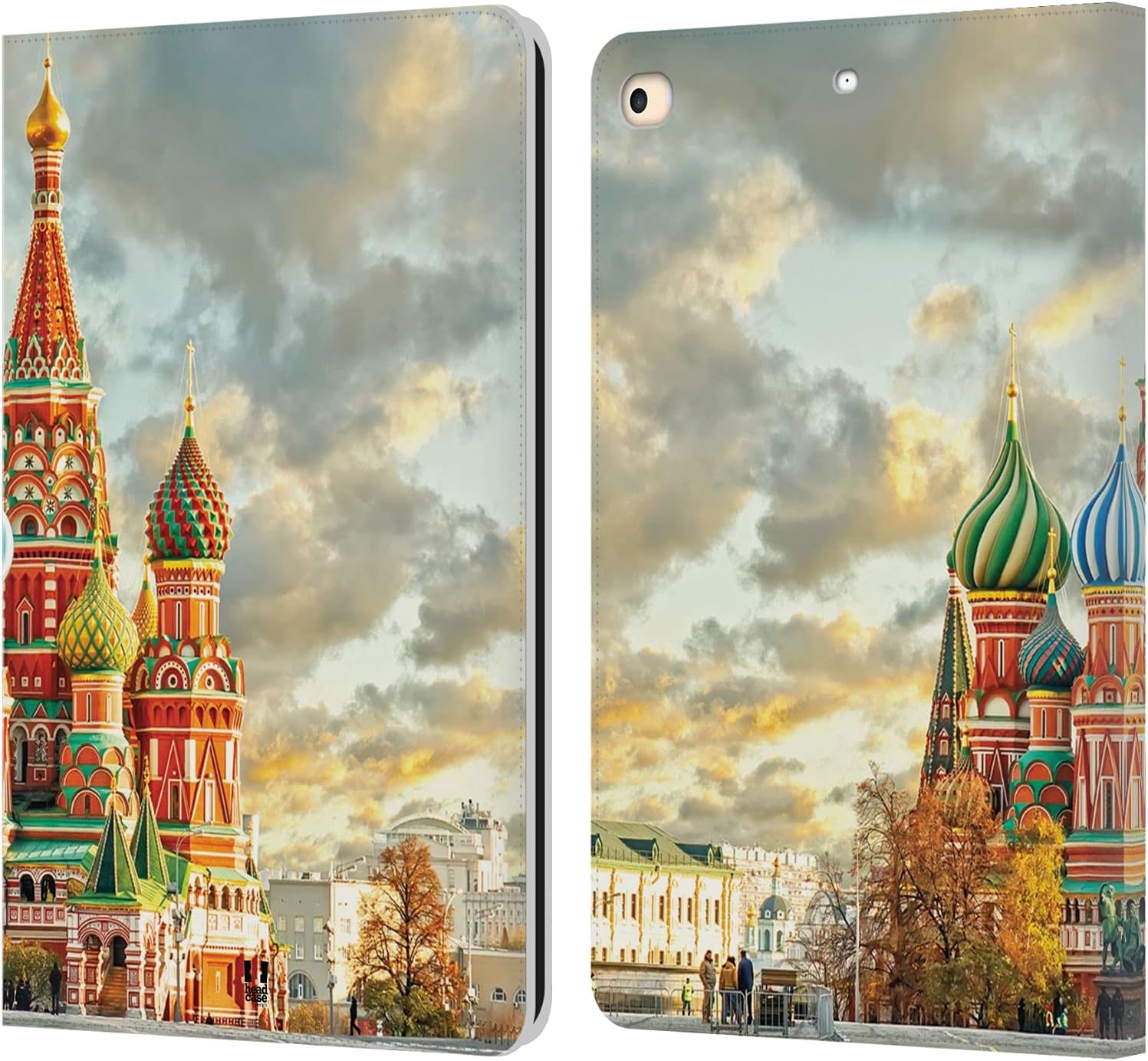 Head Case Designs Saint Basils Cathedral City Skylines Leather Wallet Case Compatible with Apple iPad 9.7 2017 / iPad 9.7 2018