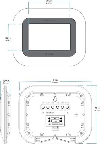 Miniatura 8 de La Crosse Technology WT-8005U 9pulgadas Reloj atómico digital de pared