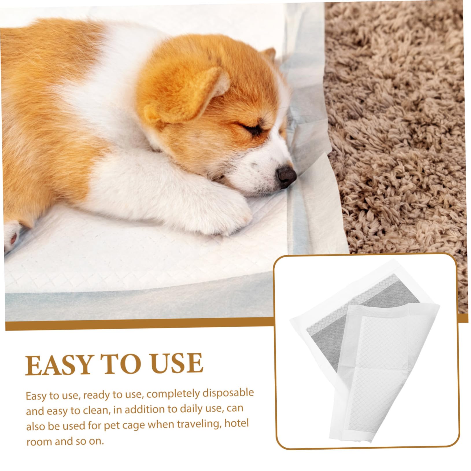 VICASKY 100stücke Puppy Trainingsunterlagen wasserdichte Hundetoiletten-Matte Hochsaugende Einweg-unterlagen für Hunde und Welpen