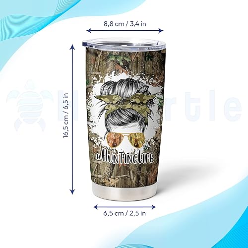 Miniatura 3 de Hyturtle Huntinglife - Regalos de caza personalizados para mujeres, vaso de café de viaje de 20 onzas, de acero inoxidable, regalo de caza para