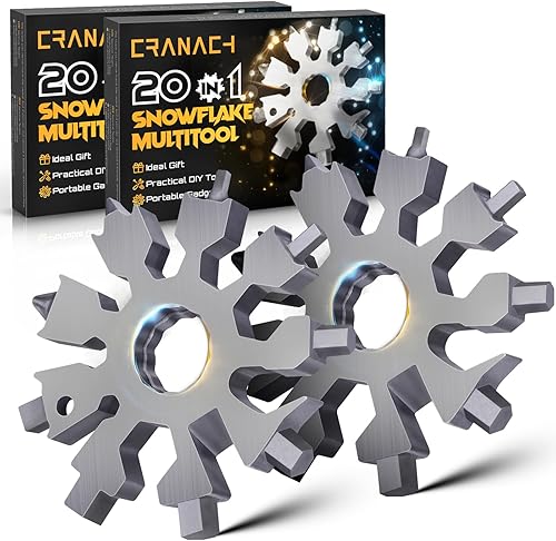 Relleno de calcetines navideños para hombres y mujeres, multiherramientas de copo de nieve para hombres, multiherramienta 20 en 1, multiherramienta