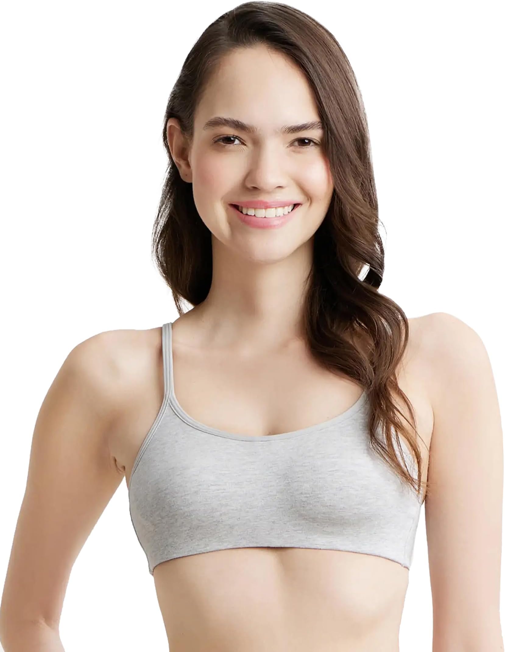 Jockey SS12 Women's Wirefree Non Padded Super Combed Cotton Elastane Stretch Full Coverage Beginners Bra with Adjustable Straps