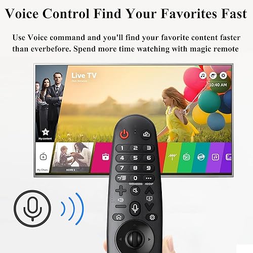 Miniatura 8 de Voice Magic TV Remote para LG Smart TV 2019-2021 AKB75855501 Reemplazo del control remoto LG Magic AN-MR20GA AN-MR19BA con función de puntero