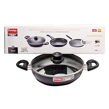 Prestige Granite Induction Base Non Stick Cookware Set, 3 Pieces