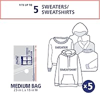 Vista 5 de Bolsas de almacenamiento al vacío Hefty Shrink-Pak - Ahorro de espacio para almacenamiento debajo de la cama, ropa y edredones, 3 veces más espacio