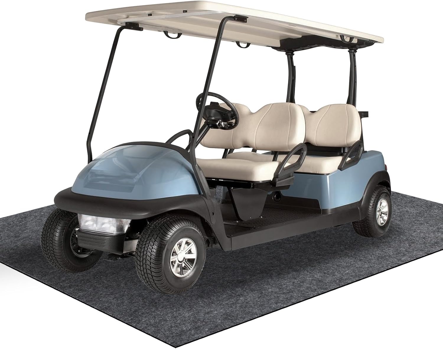 4.9 x 9.2 ft Garage Floor Mat for Under Car & Golf Cart, Oil Spill Mat to Protect Floor from Drips, Spills, Stains & Splashes - Garage Rugs for Garage, Shop & Parking