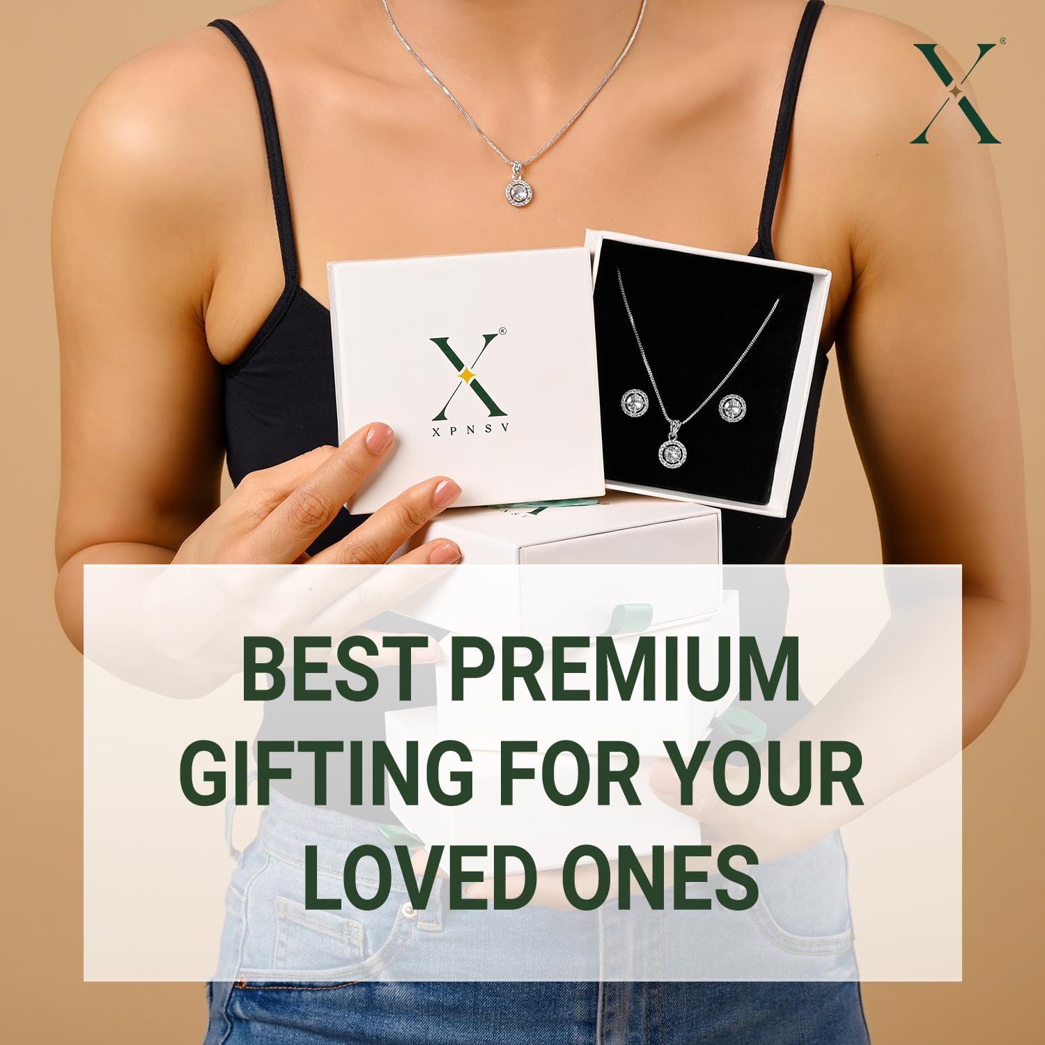 Princess Cut Pendant Set for Him & Her, Option in 10 Different Silver