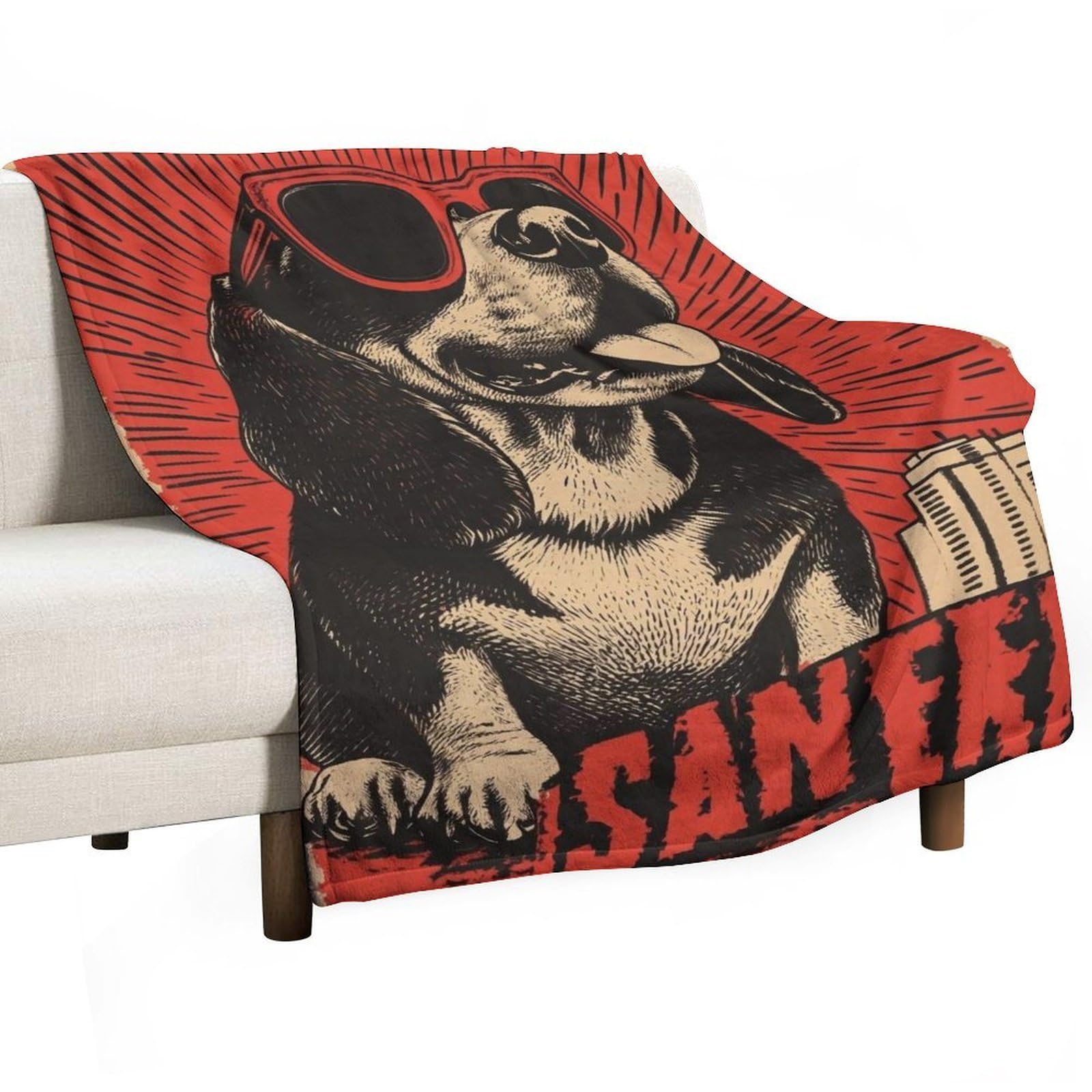 YHGSREUOH Funny Drog 1 (1) Flannel Blankets Fleece Soft Throw Lightweight Plush Gifts for Couch, Bed, Cozy Sofa Plush, Chair, Lovers 100x130cm(40x50in)