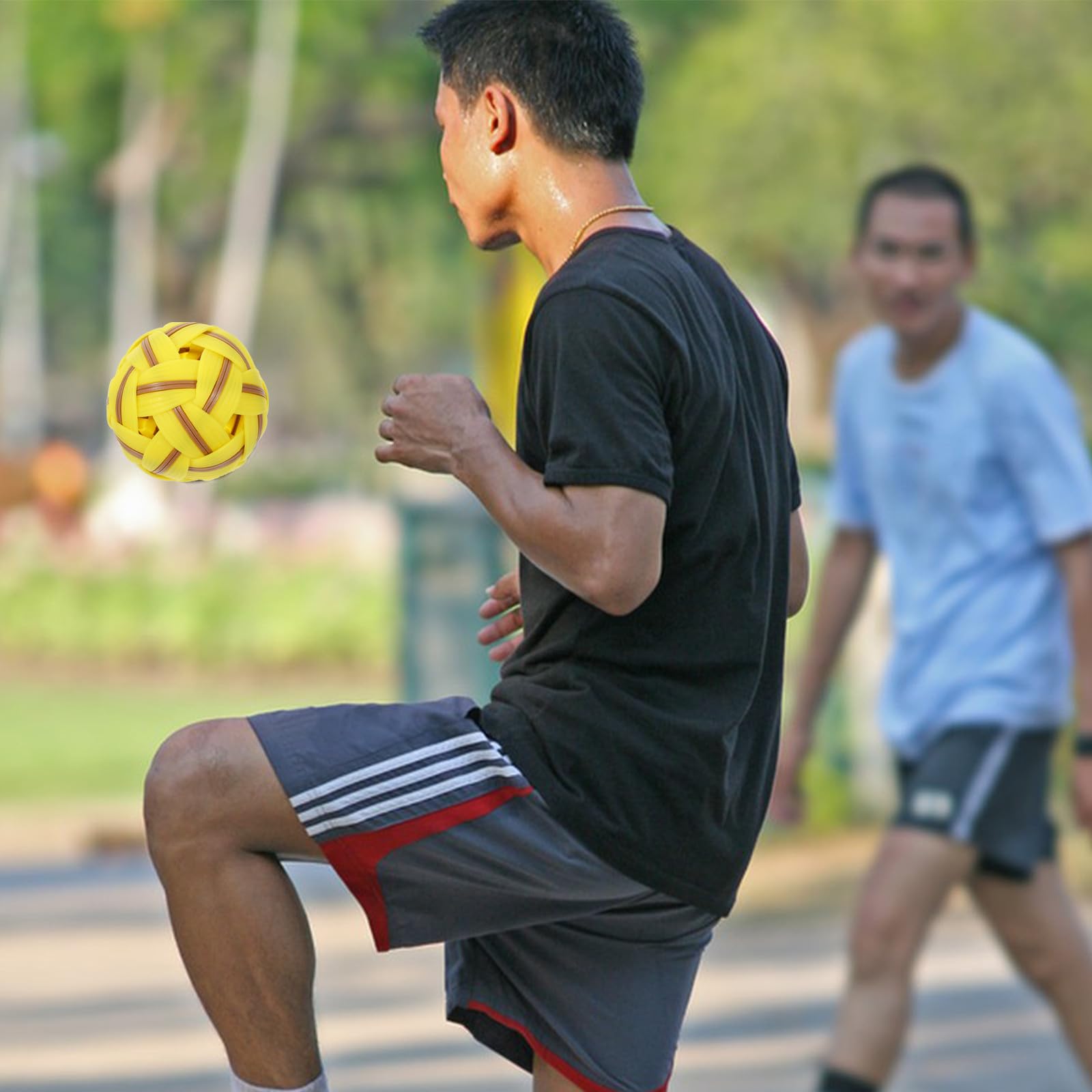 Juguete de Fútbol de Plástico Incluye Bolsa de Red para Exteriores, Pelota Tejida Resistente y Fácil de Transportar, Adecuado