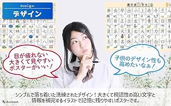 Amazon | お風呂ポスター 漢字 小学1年生で学習する(80字)と学年