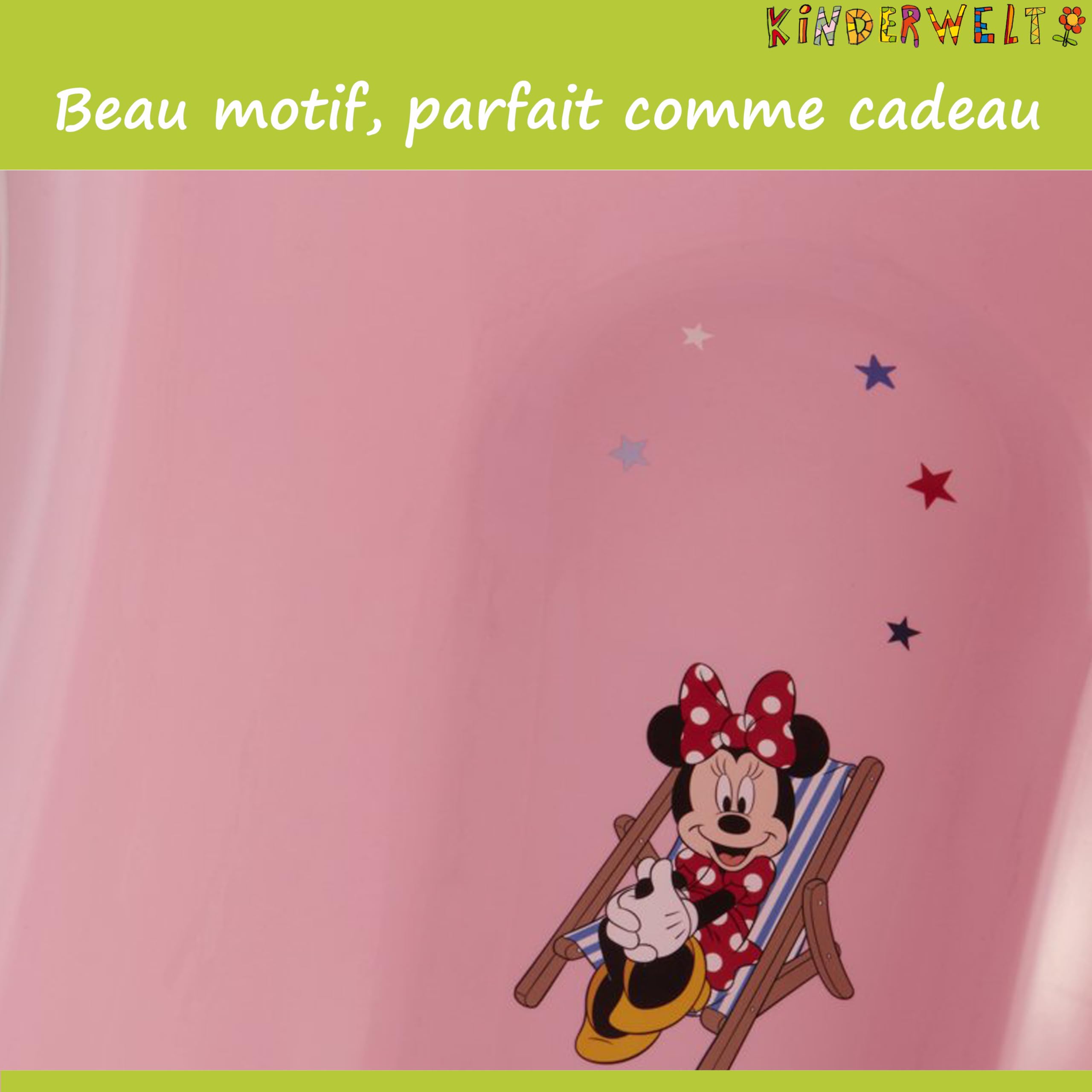 Baignoire pour bébé KiNDERWELT 84 cm Minnie Mouse Disney Sans BPA Rose