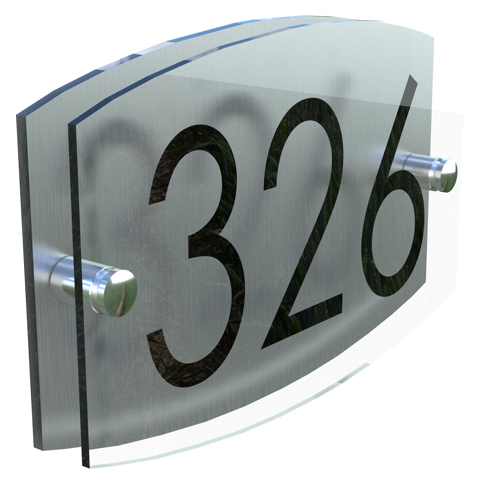 Modern Perspex Steel Aluminium Perspex Acrylic House Number Wall Plaque Sign