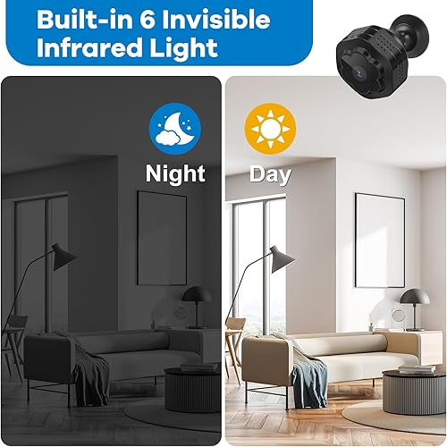 Miniatura 4 de Splemin Cámara oculta WiFi 1080P HD Mini cámara inalámbrica para seguridad en el hogar cámara de vigilancia más pequeña con detección de movimiento