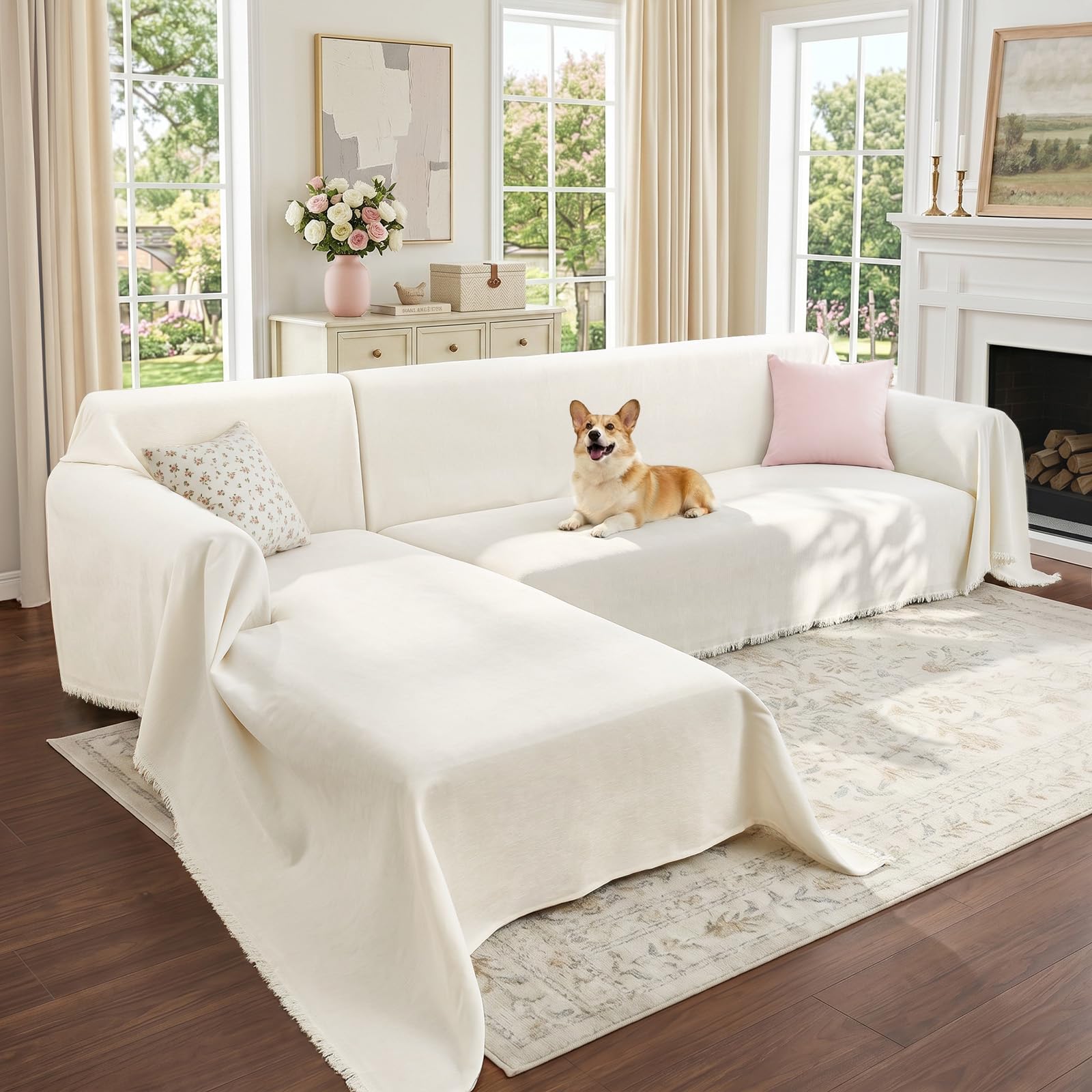 Photo 1 of CAPALOCA Sectional Couch Cover XXXL Beige