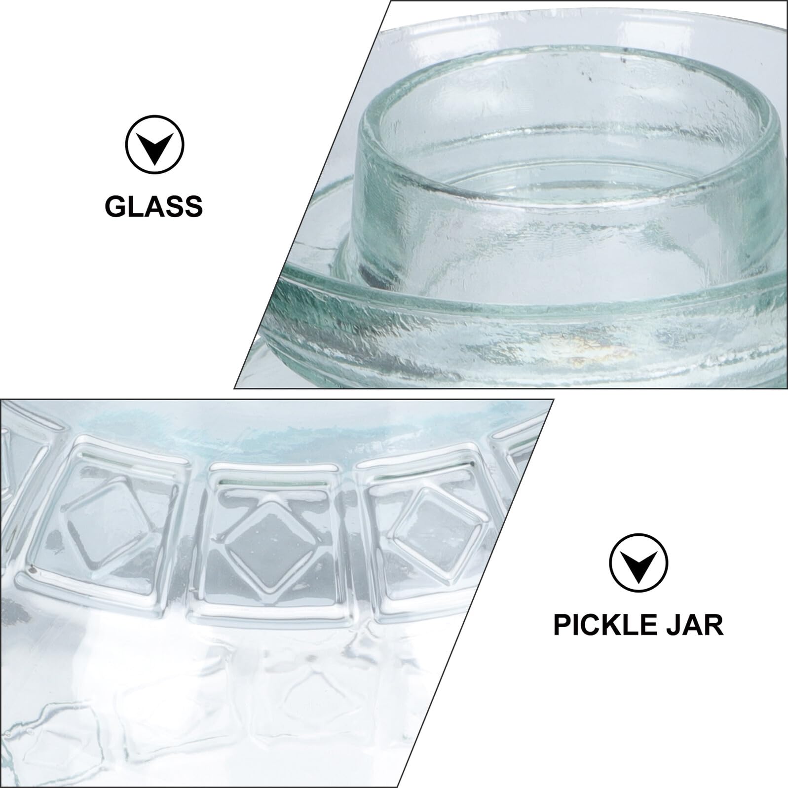 DOITOOL Gurkenglas 2500ml aus Glas mit Dichtem Deckel zur Aufbewahrung | Einlegen von Gemüse, Leicht zu Reinigen, Großes Volumen, Praktische Lagerung für Küche und Vorrat