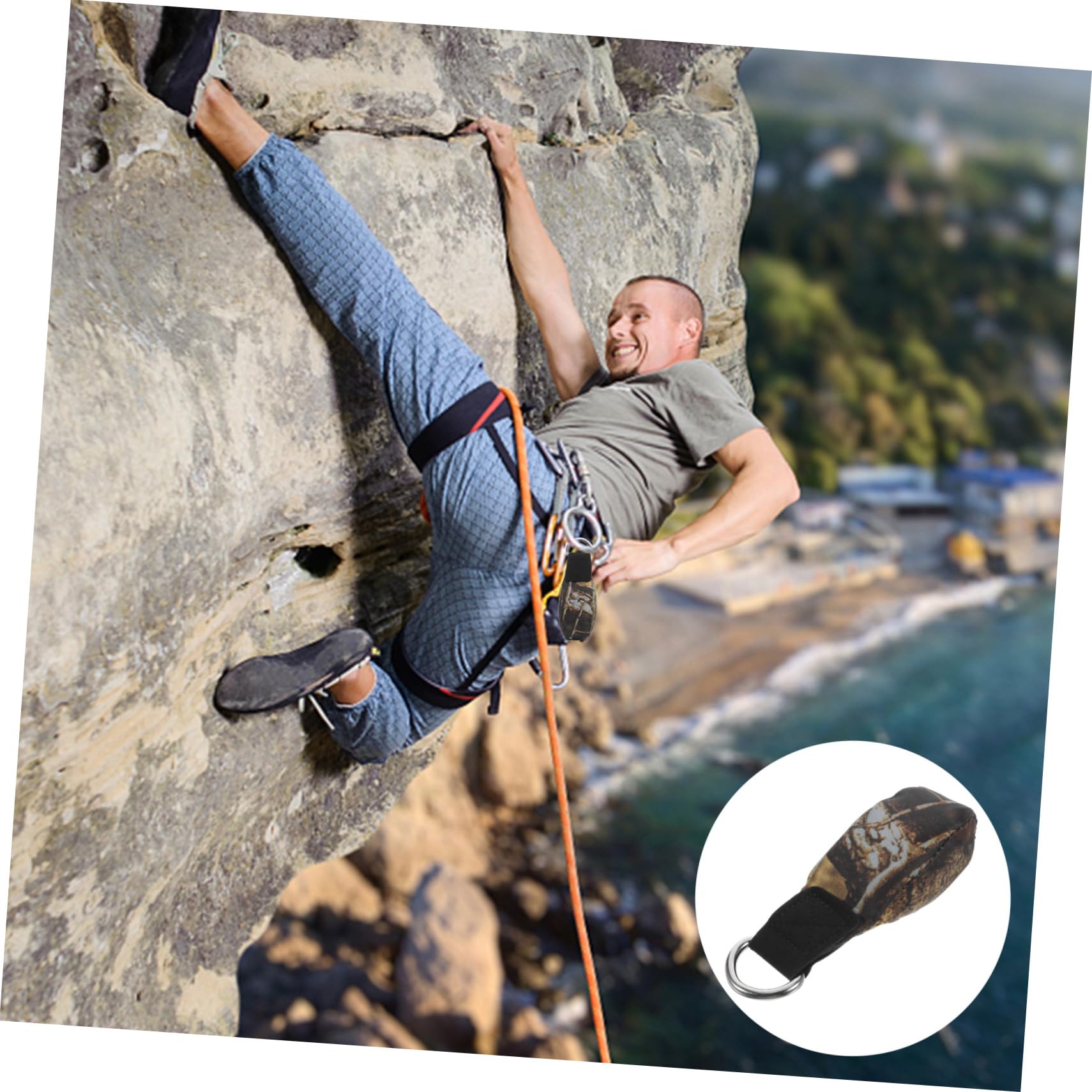 CORHAD Rock Climbing Gear Bag Compact Throwing Ropes Bag Steel Balls Daily Use for Outdoor Activities