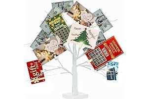 Lighted Gift Card Display Tree with 24 LED Battery Powered Birch Tree...
