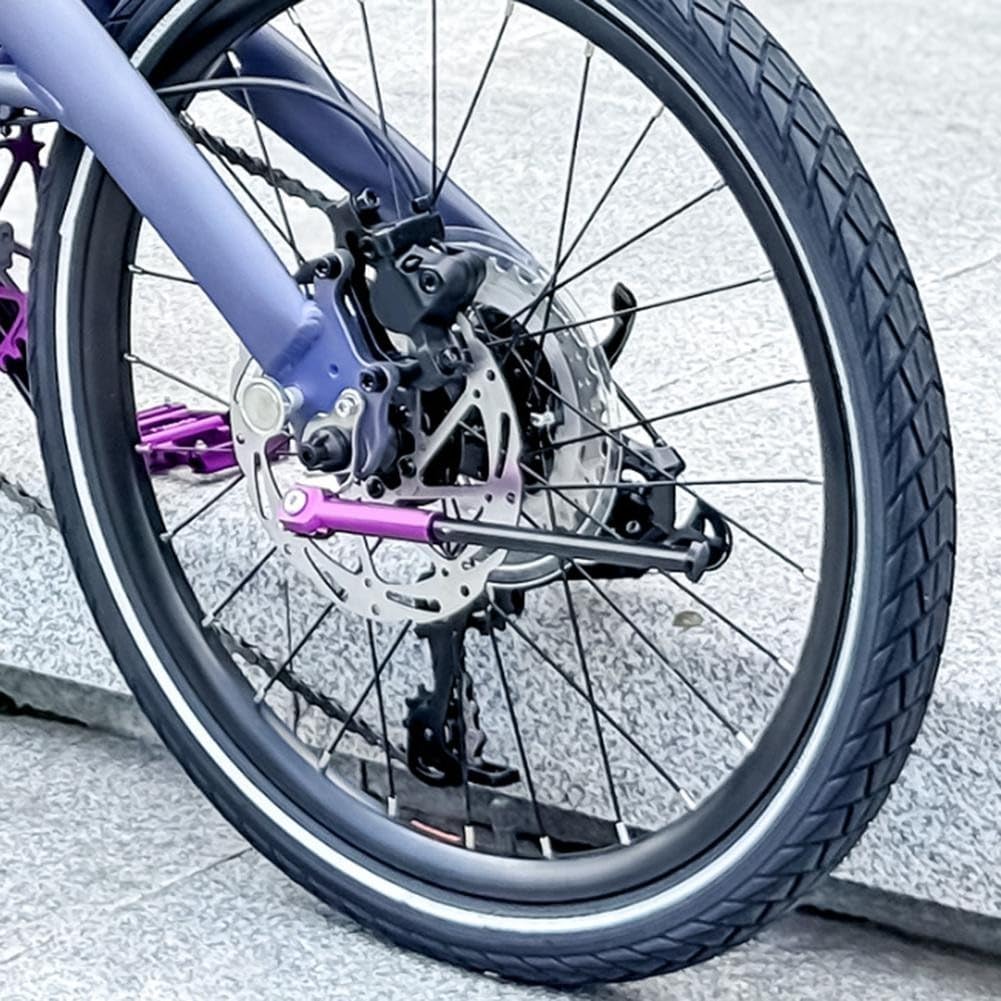 Fahrradständer rechts für 50,8 cm (20 Zoll) Klapprad, kompatibel mit Dahon 406 S20 P9 P10 Schnellspannhebel, Aluminiumlegierung und Edelstahl, rutschfeste Unterseite, schwarze Farbe, Seitenständer Auto & Motorrad