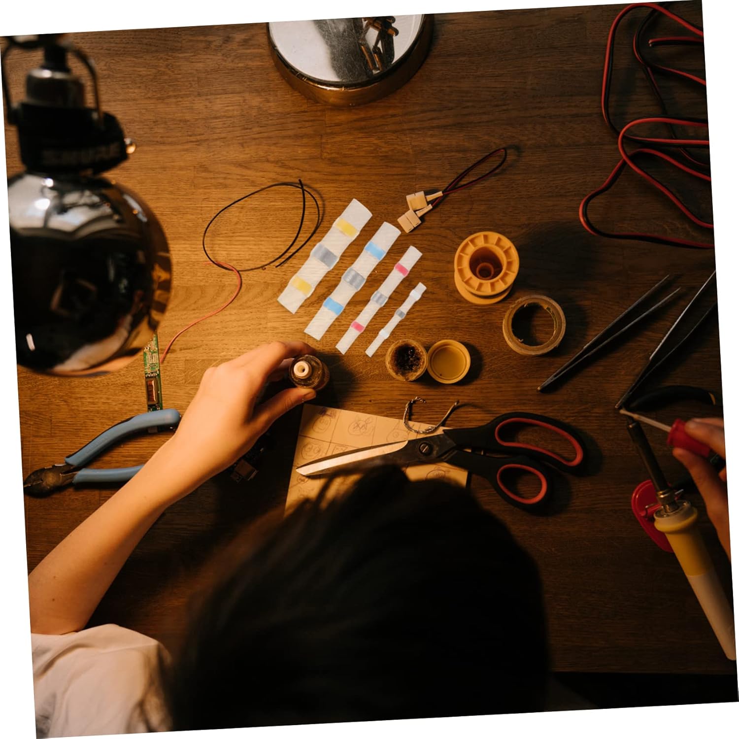 Veemoon 400pcs Wire Connectors Insulated Electrical Butt Splice Terminals for Automotive and Home Use Easy to Install Heat Shrink Design