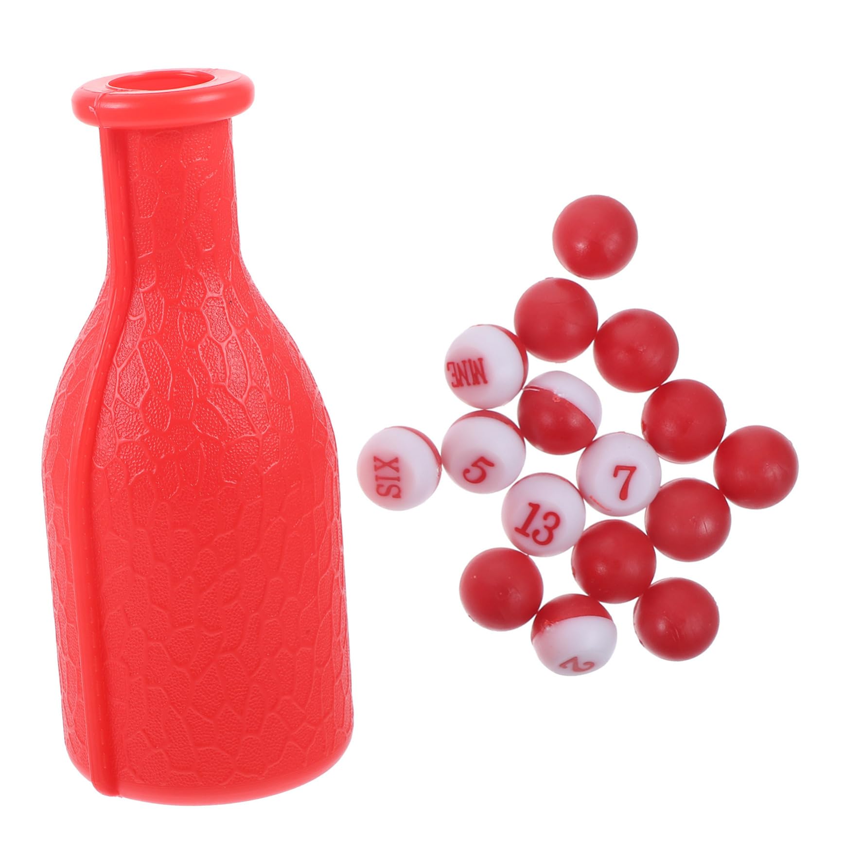 TOYANDONA 1Set Billiard Shaker Bottle Set Plastic Pool with Dice Prop Fun Game Accessory for Billiard Lovers for Home Play and Beginner Practice