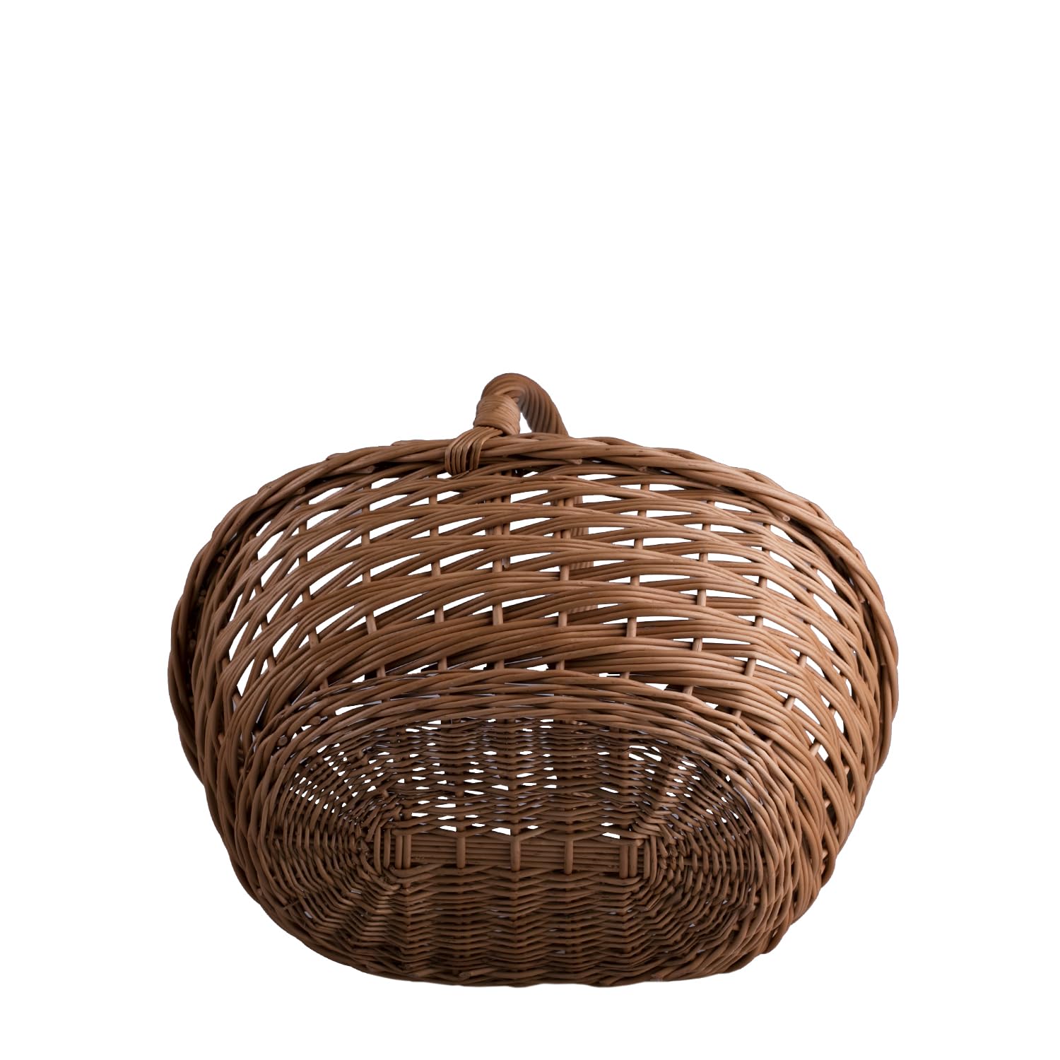 e-wicker24 Koszyk na zakupy z wikliny, kosz na prezent w naturalnym kolorze, kosz zakupowy