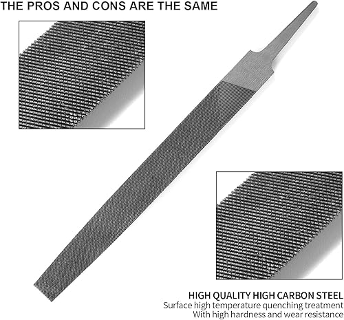 Miniatura 13 de Lima de corte medio redondo de 6 pulgadas, dientes de doble corte, acero de alto carbono, lima de una sola mano sin mango, adecuada para dar forma a