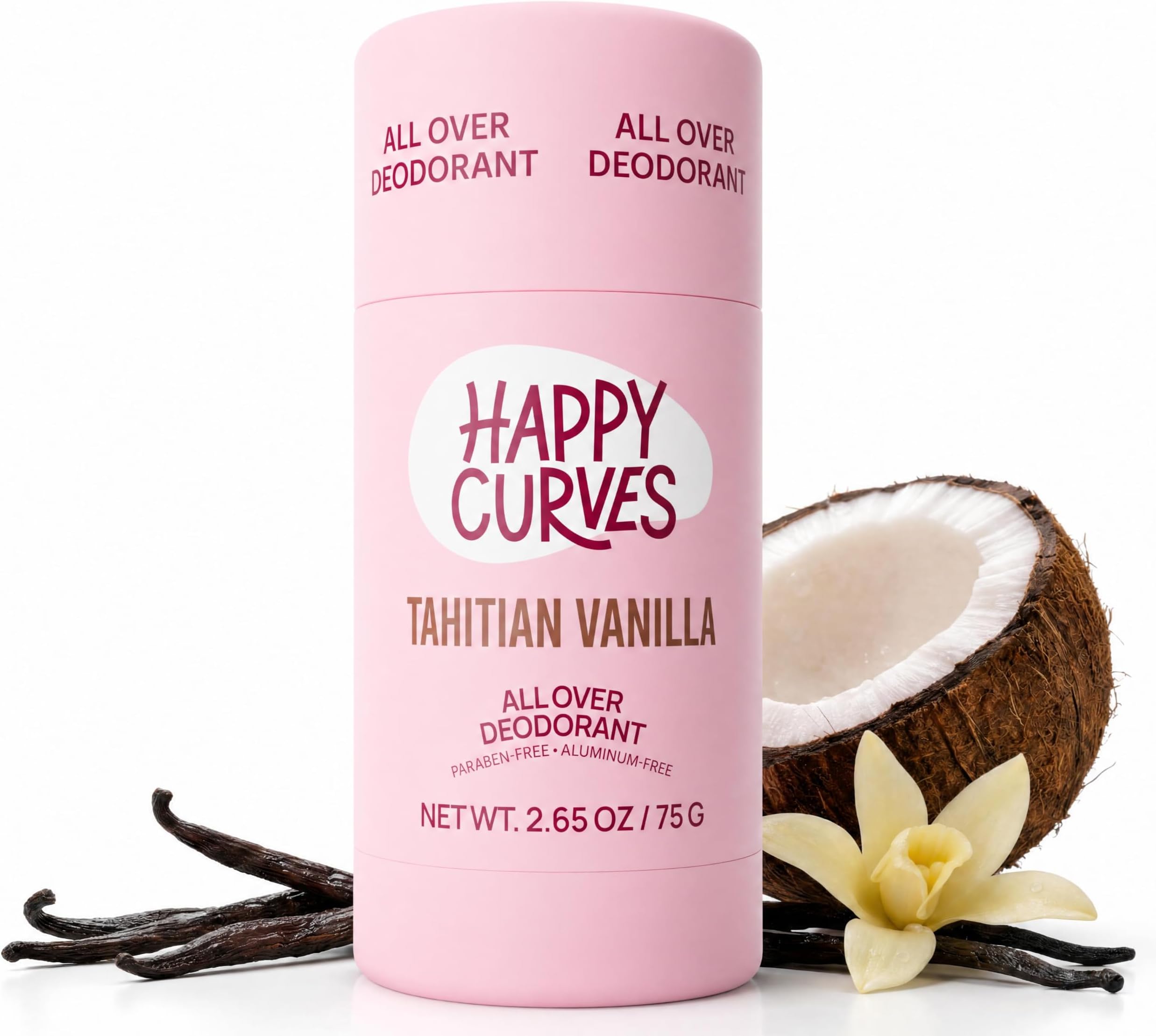 All Over Whole Body Deodorant for Women - Aluminum-Free - Invisible All Day Layer of Full Body Protection for Long Lasting Odor Control, Sensitive Skin, & Private Parts - Tahitian Vanilla