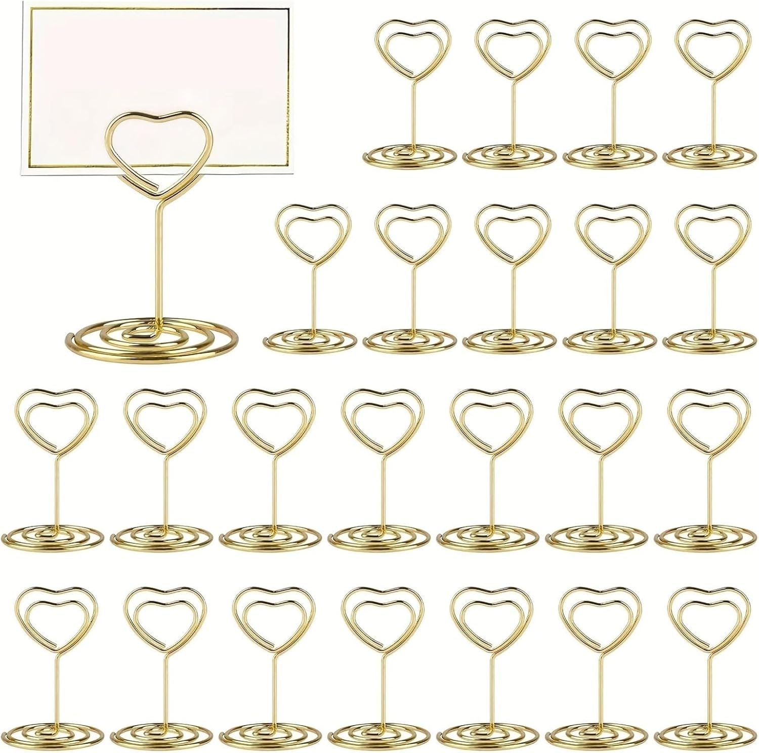 For Buffet 40sets Table Holders Card Desktop Number Plate Sign Photo Metal