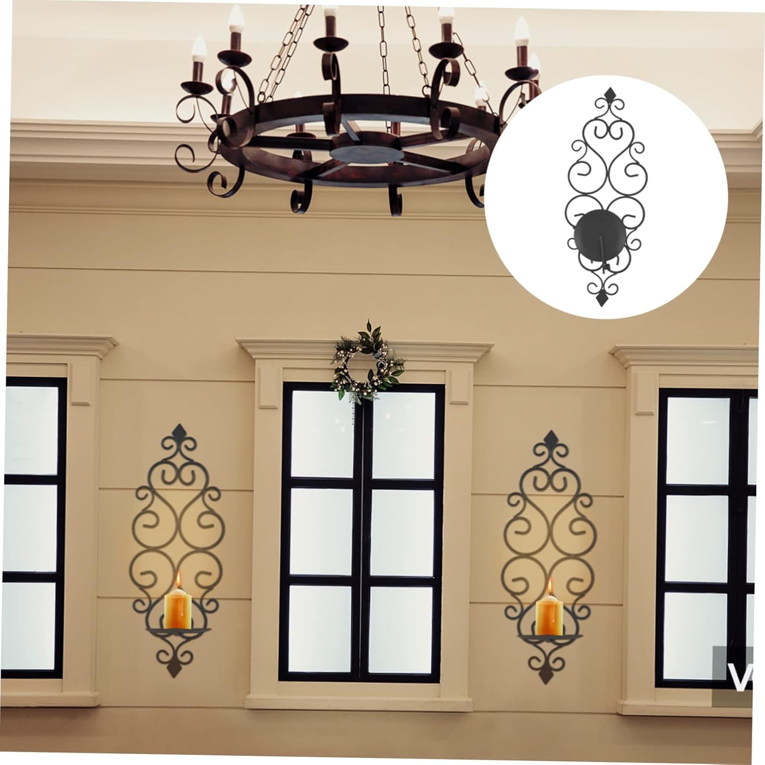 PRETYZOOM 2pcs Unique Wall Candle Holder Tealight Stand Sconces Multi-use Decor for Kitchen Bedroom Living