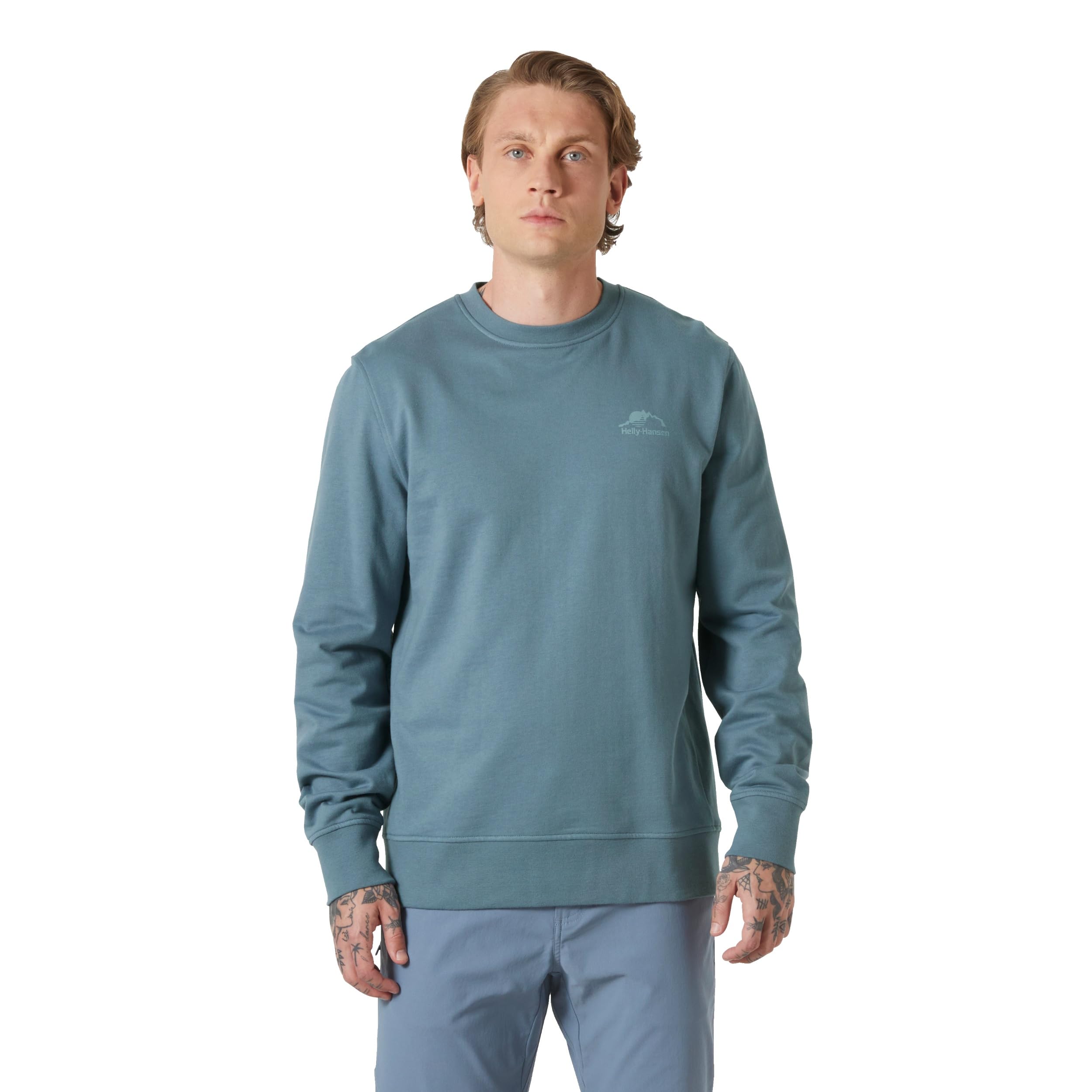 Helly Hansen Men's Nord Graphic Crew Sweatshirt, Navy, S