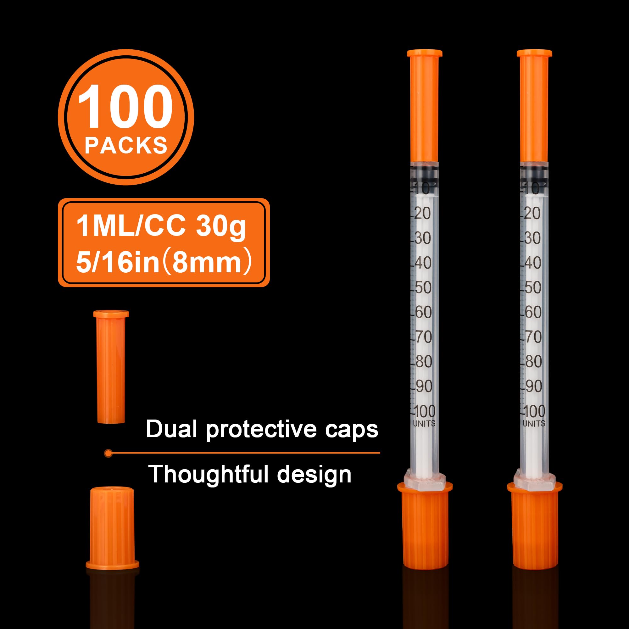 1ml Syringes 30G - Pack of 100 -2