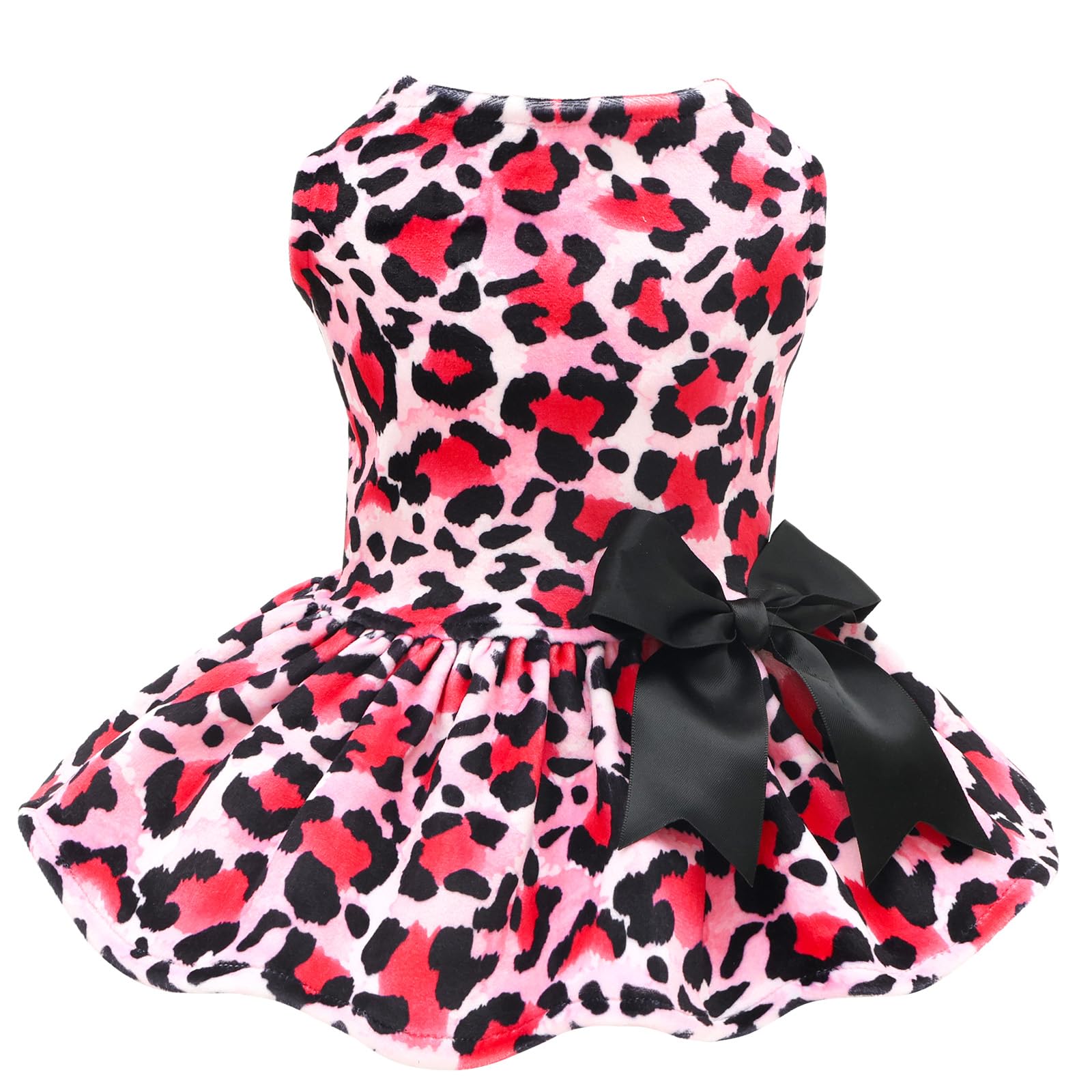 CuteBone Velvet Dog Dresses for Small Dogs, Stylish & Soft Fabric, Comfortable Fit for Everyday Wear, Perfect for Special Occasions NCVA10S