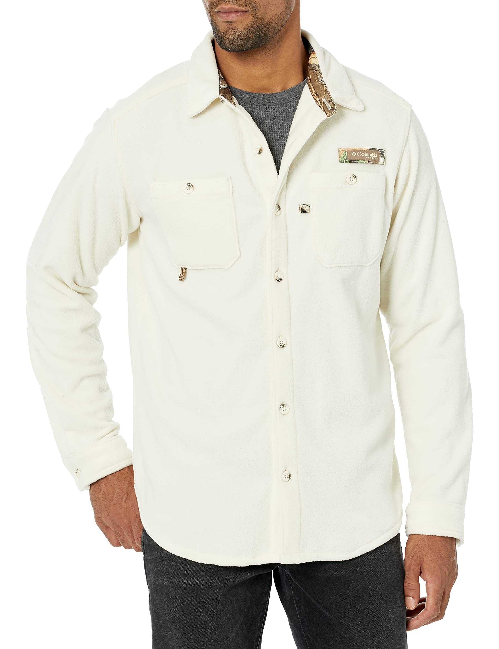 Columbia Men's Bucktail Fleece Over Shirt - Lightweight Layering Shirt With Chest Pockets - View #8
