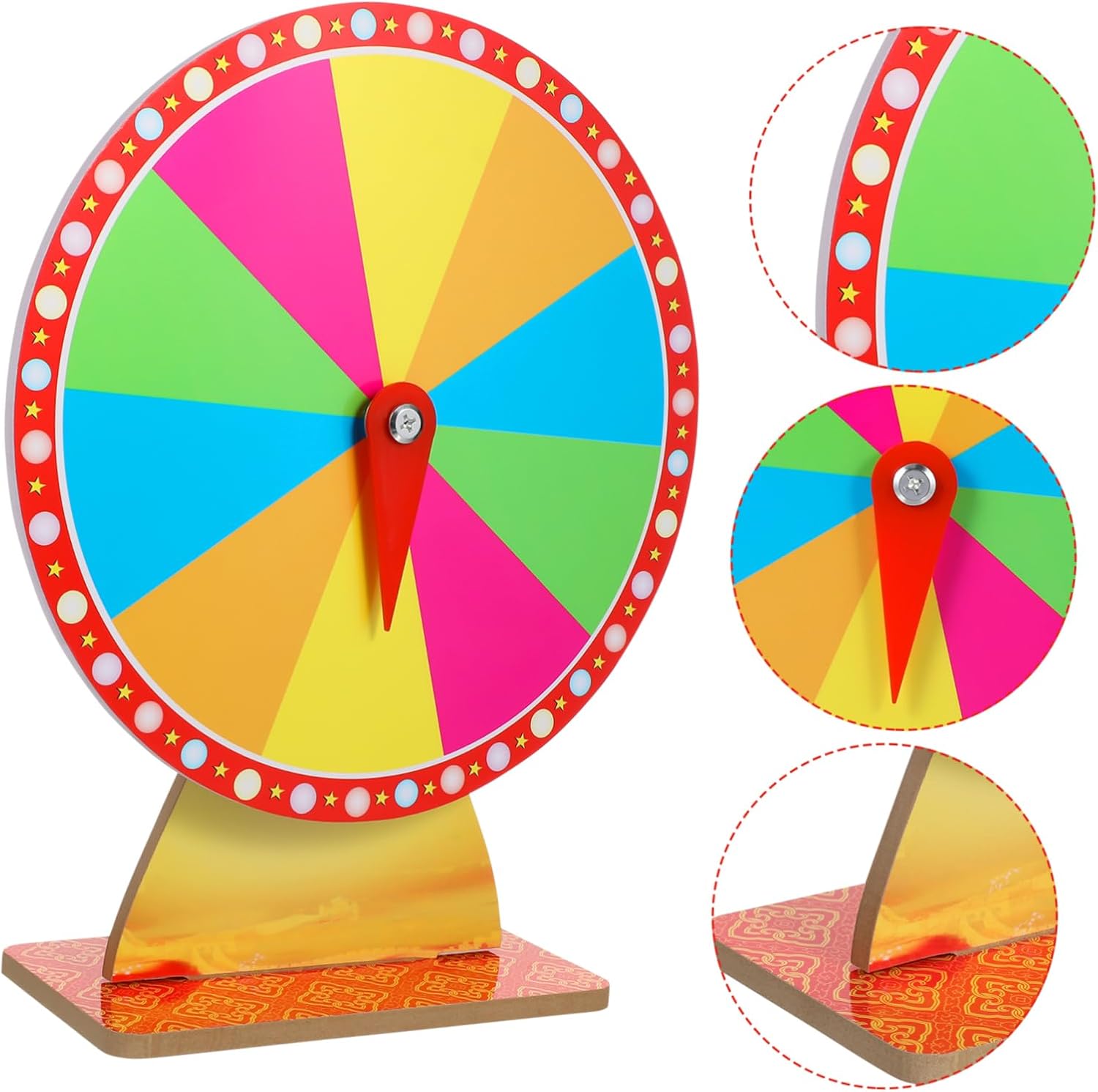 VALICLUD Rotating Roulette Wheel Game Prize Spinner for Carnival Parties and Events Fun DIY Tabletop Game Wheel for Engaging Activities and Entertainment