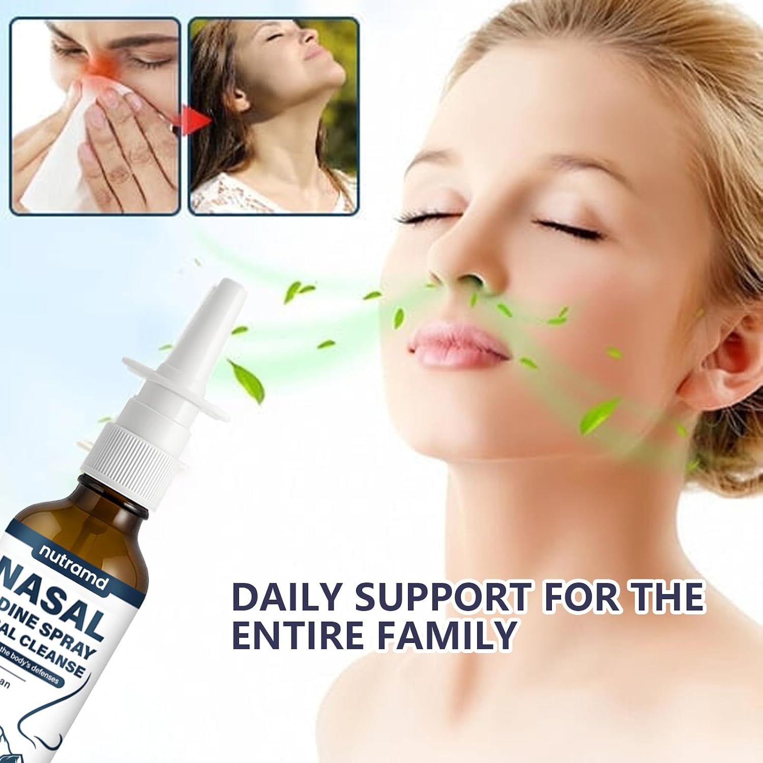 Nutramd Iodine Nasal Spray – Cleanses & Refreshes Your Nasal Passages – Iodine & Fulvic Acid Blend – 100% Natural Mineral Formula – 60 ml (1pc)