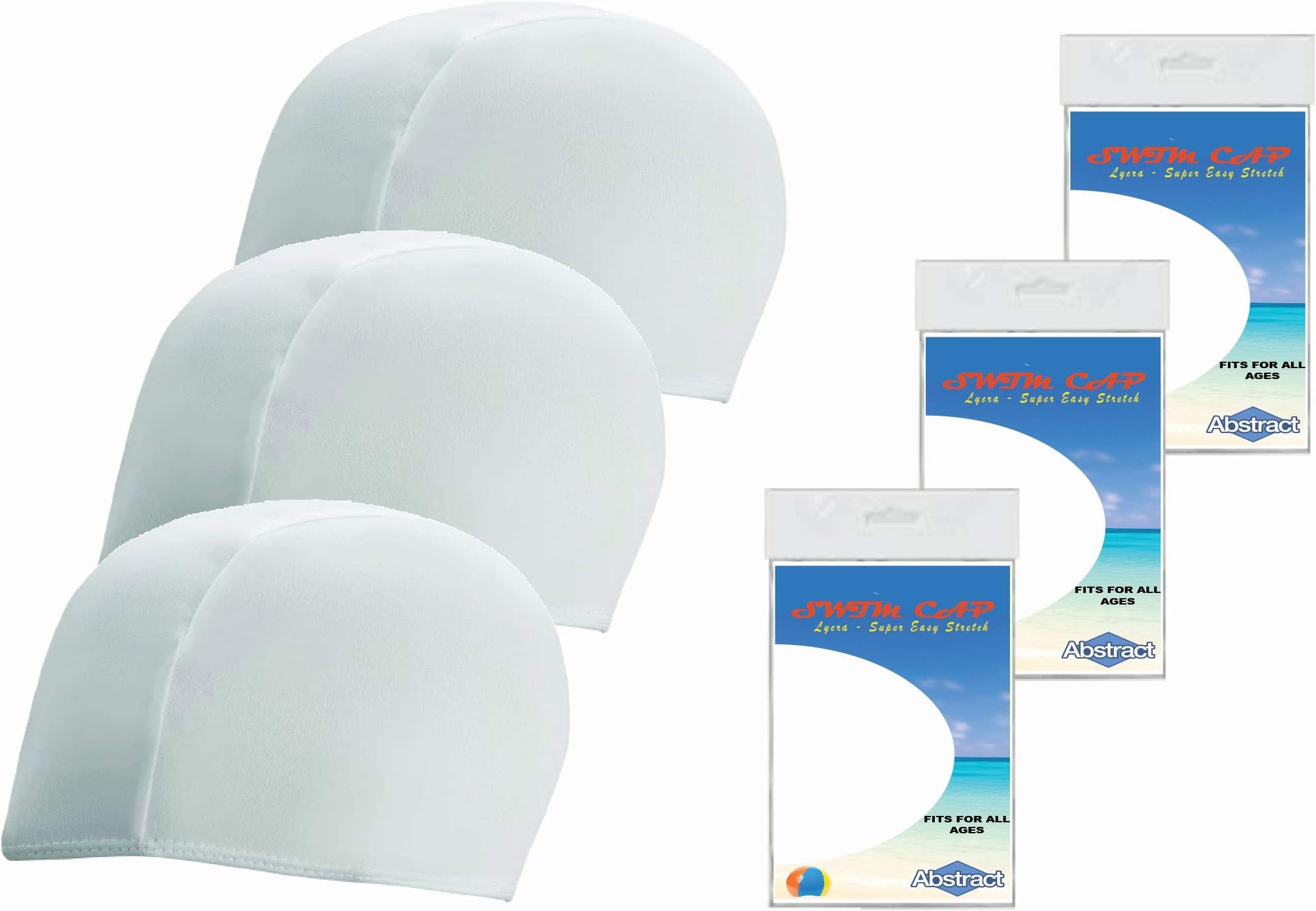 Abstract Swim Cap Fabric - Comfortable Spandex Bathing Caps for Women Men Kids - Fabric Swim Cap Fits Kids with All Hair Length and Adult Short Hair