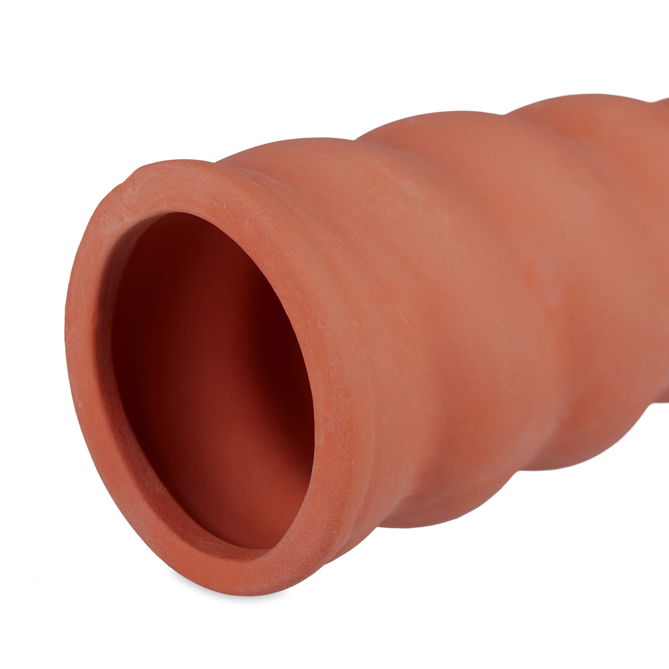 Relaxdays Set Irrigazione a Goccia, Kit da 6 Coni per Piante, Innaffiatori per Bottiglie da 1,5 L in Pet, Terracotta