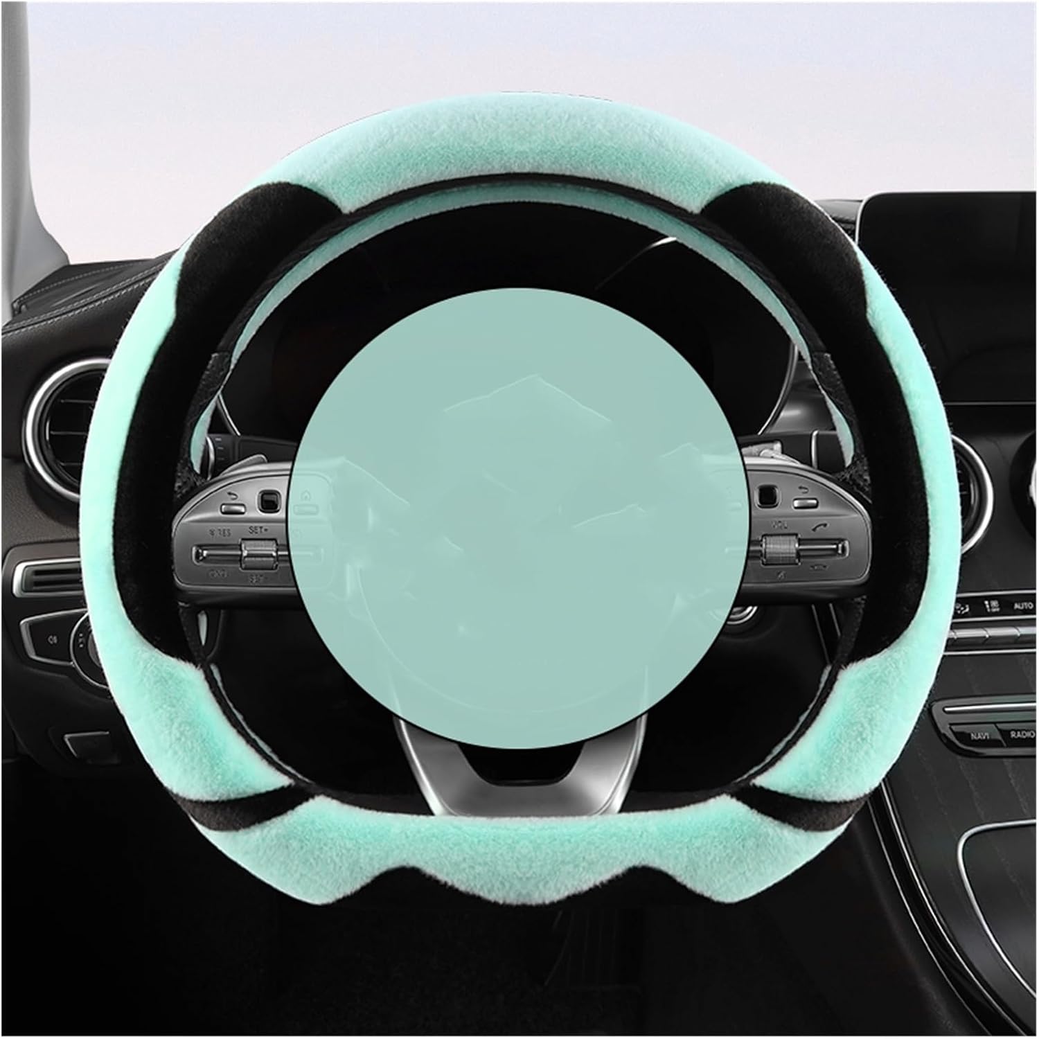 Car Steering Wheel Cover for D Type Car Steering Wheel Cover Car Decorations Comfortable and Breathable Easy to Install (Color : 5#)