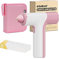 Vista 14 de ROMECH Mini pistola de pegamento caliente de 20 W con set de 30 barras de pegamento, kit de pistola de pegamento caliente de precalentamiento rápido