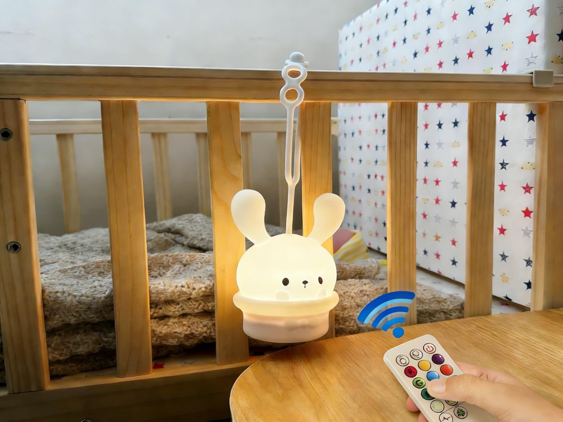 Amazon.co.jp: ベビーベッド用ナイトライト – タイミング&調光機能付き