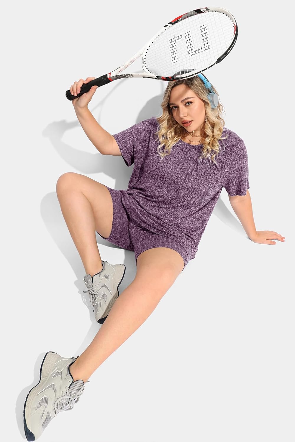 TIYOMI Womens Plus Size 2 Piece Outfits Summer Short Sets Lounge Set Pullover Tops and Shorts Pants with Pocket XL-5XL - Image 4