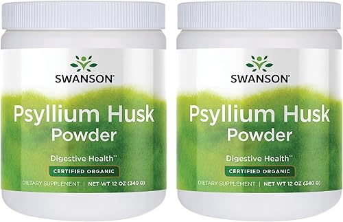 Miniatura 6 de Swanson Polvo de cáscara de psyllium orgánico certificado 12 onzas (11.99 oz) Pwdr