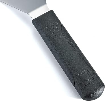 Mercer Culinary Millennia 4 x 2.5-Inch Square Edge Turner, Stainless Steel, 15x10x3 cm, Black