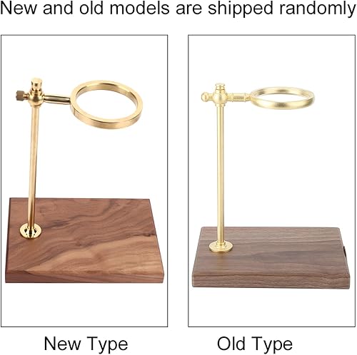 Miniatura 7 de Almacenamiento de cocina para verter sobre el gotero de café, filtro de soporte de 25 × 18 × 8 de latón de madera para café