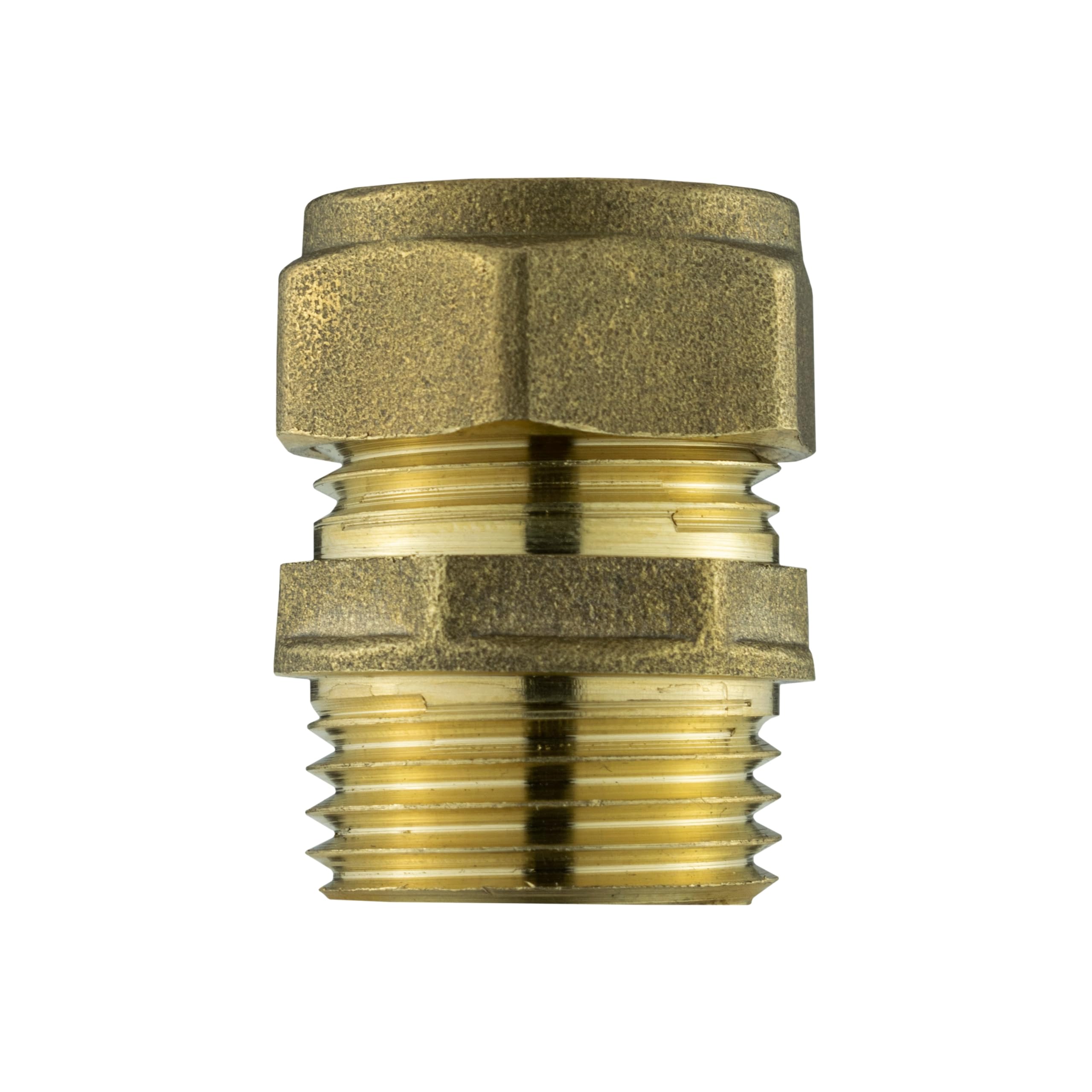 Clothing Estates Men's Brass / Gold Compression Straight Fitting 15Mm To 1/2" Bsp Brass, Compression Connection
