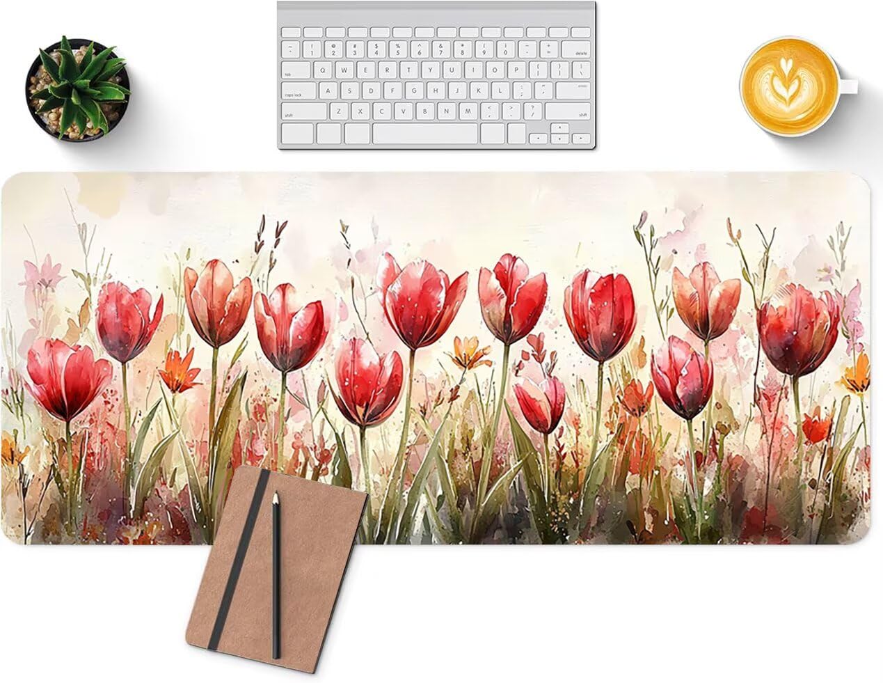 Générique Xlccaioo Fleur Gaming Tapis De Souris XXL 120x60cm XC-2509