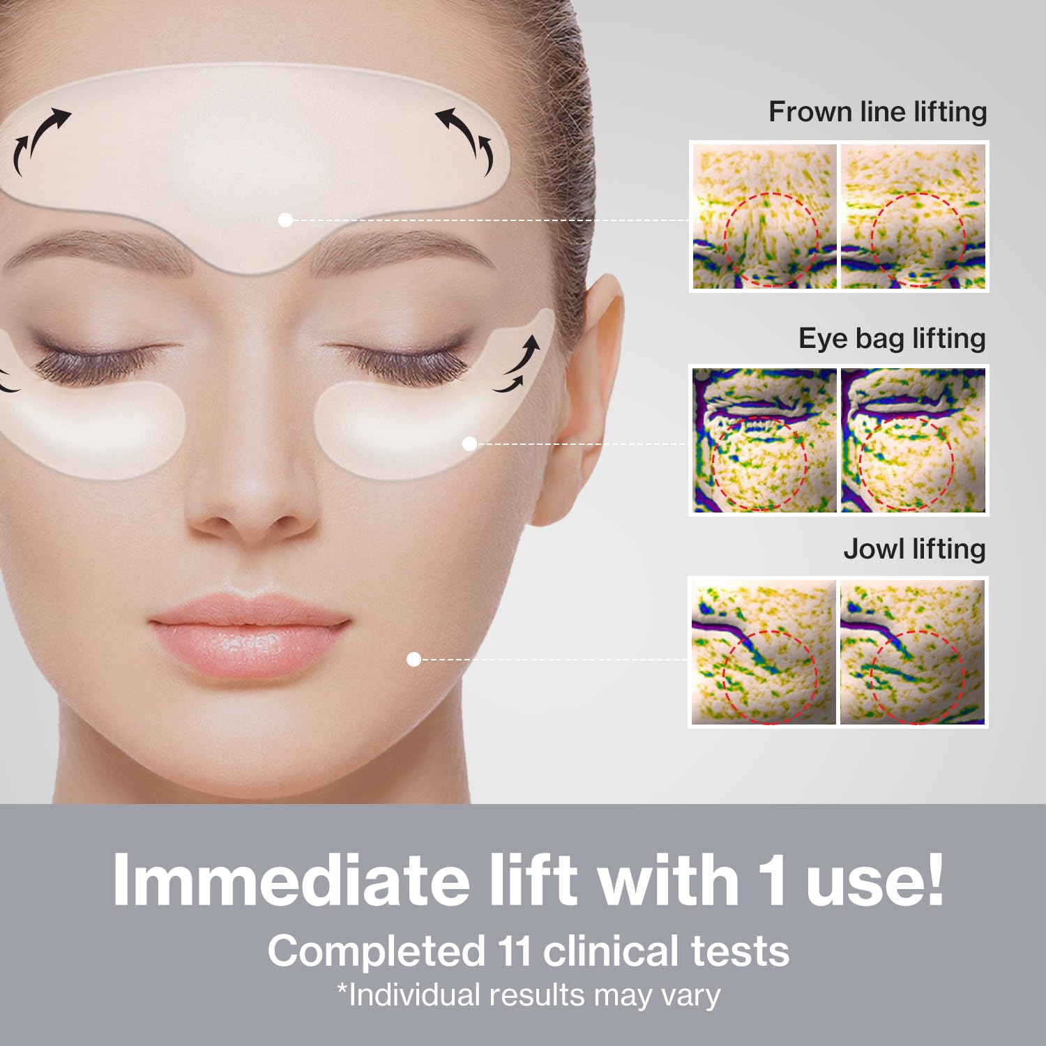 Face Fit Plus Patch V2 (4 ea.) — Korean 3D Water-Soluble Hydrogel Face Patches with Peptides, Collagen Hyaluronic Acid for Hydrated, Smoother, Lifted-Looking for Forehead, Under-Eye - Image 8